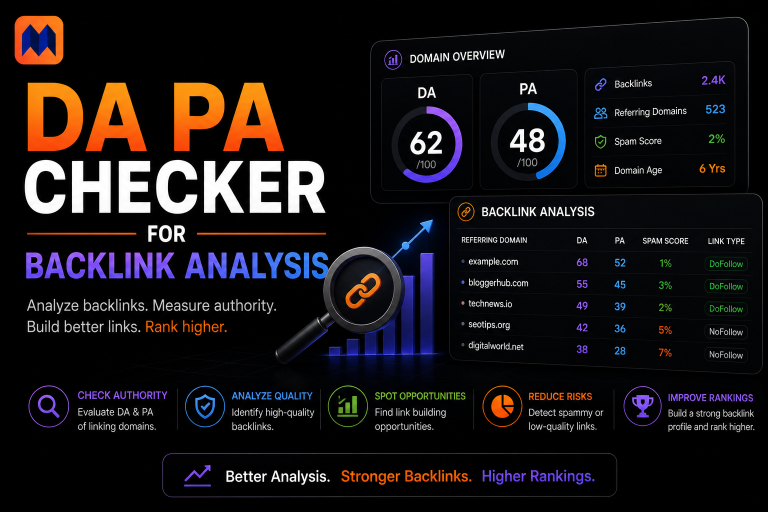 DA PA Checker for Backlink Analysis